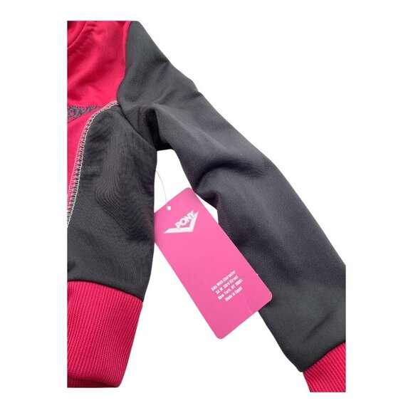 Pony Baby Girl 12M Sweatsuit Pink & Black Hoodie Pants Set Polyester Graphic - Picture 9 of 12